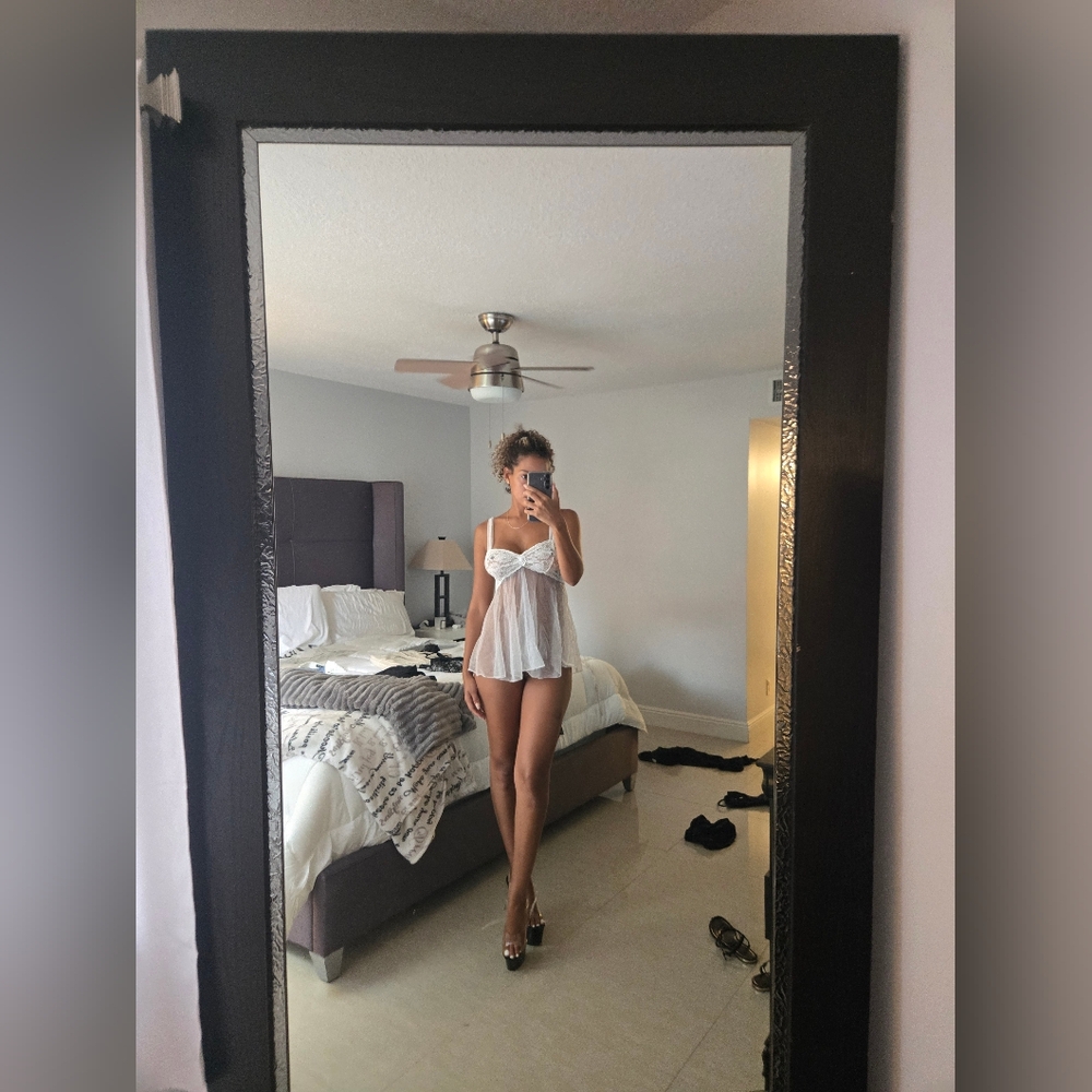 White Sheer Babydoll Lingerie